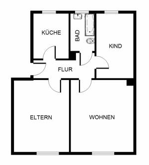 Demnächst frei! 3-Zimmer-Wohnung in Gelsenkirchen Scholven – 45896 Gelsenkirchen – Vorschaubild 2