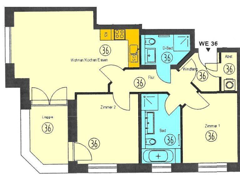 Erstbezug : Exklusiver Neubau im Zentrum mit Balkon, Fußbodenheizung und Parkett! – Chemnitz – Vorschaubild 9