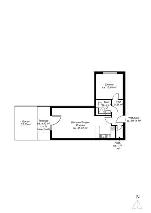 Komfortable 2-Zimmer-Gartenwohnung mit Terrasse – 81377 München – Vorschaubild 5
