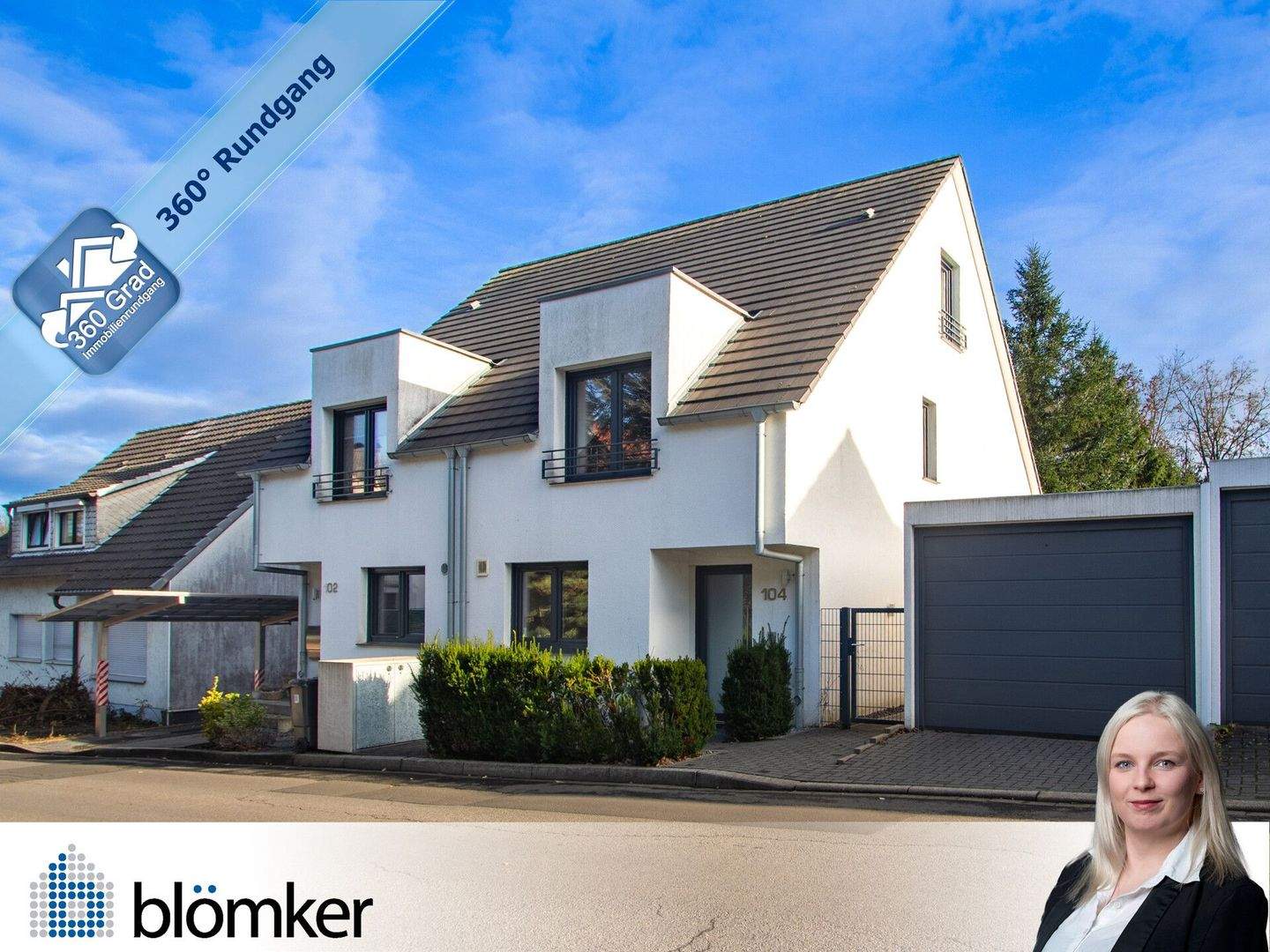 Blömker! Ihr energieeffizientes Wohlfühlzuhause: KfW-40-Doppelhaus mit PV-Anlage in Bochums Toplage – Bochum – Bild 1 von 9