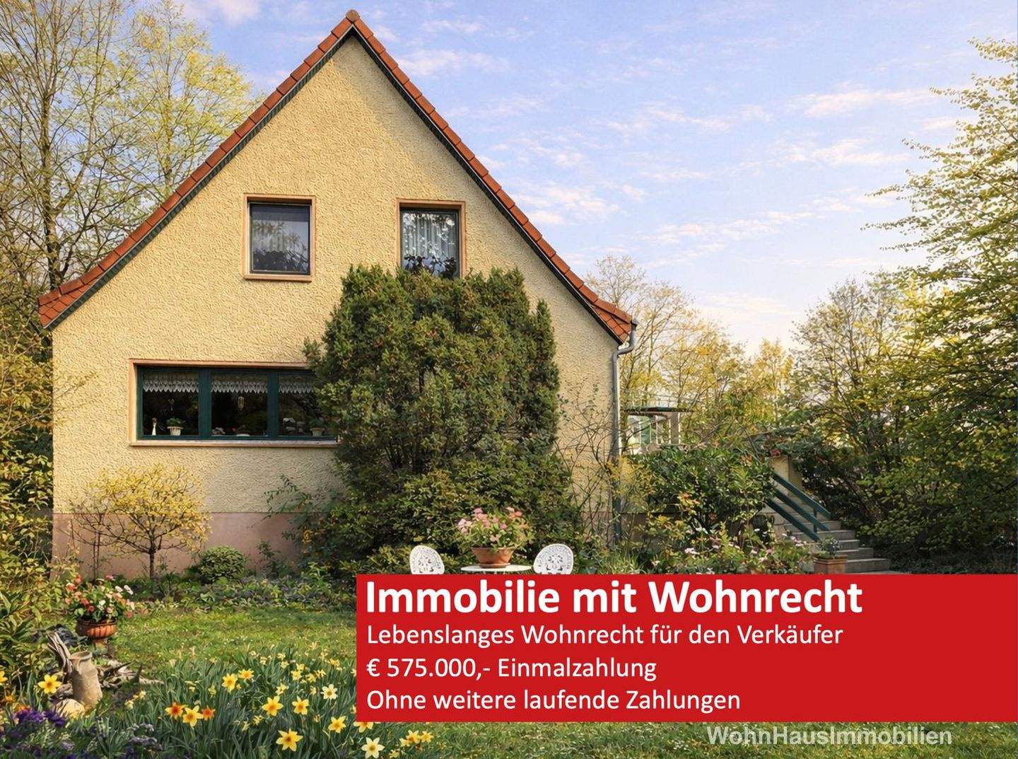 Kapitalanlage: Gepflegtes Haus mit großem Garten mit Wohnrecht – Potsdam – Bild 1 von 9