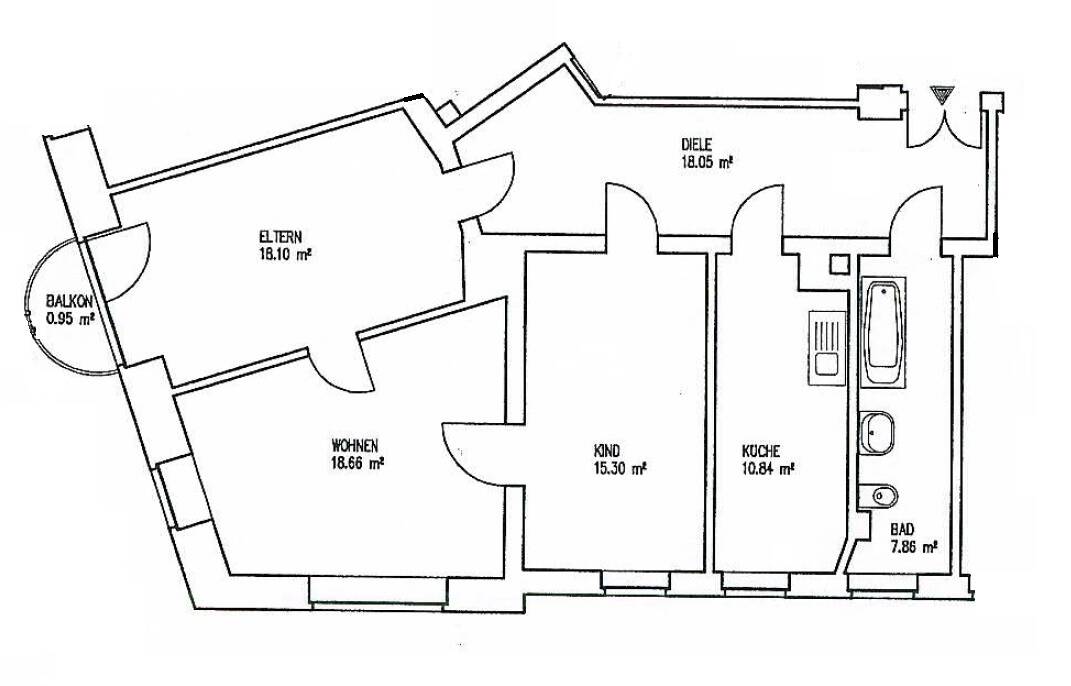 Neustadt Neuschönefeld - sehr zentrumsnahe und sonnige 3-Raumwohnung mit kleinem Balkon & Weitblick – Leipzig – Vorschaubild 3