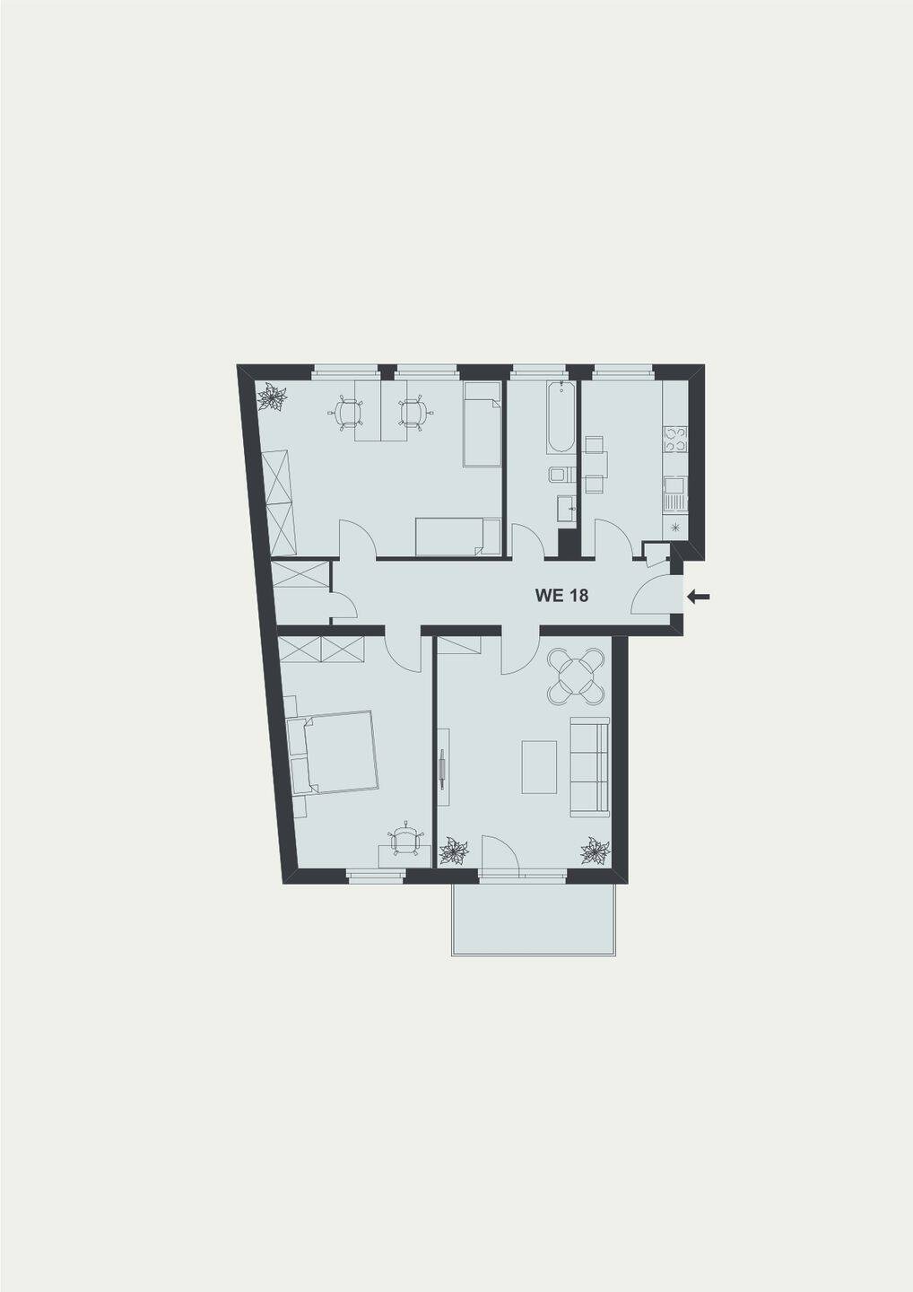 Invest in Wilmersdorf: Helle 4-Zimmer-Wohnung mit Südbalkon und optimalem Grundriss! - vermietet – Berlin – Vorschaubild 2