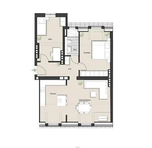 Stilvoll renovierte 3-Zimmer-Dachgeschosswohnung nahe Volksgarten! Vorgebirgstr. 7, WE 14 – 50677 Köln – Vorschaubild 2