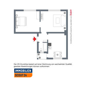 2-Zimmer-Wohnung mit neuem Bad und Vinylboden – 47057 Duisburg – Vorschaubild 2