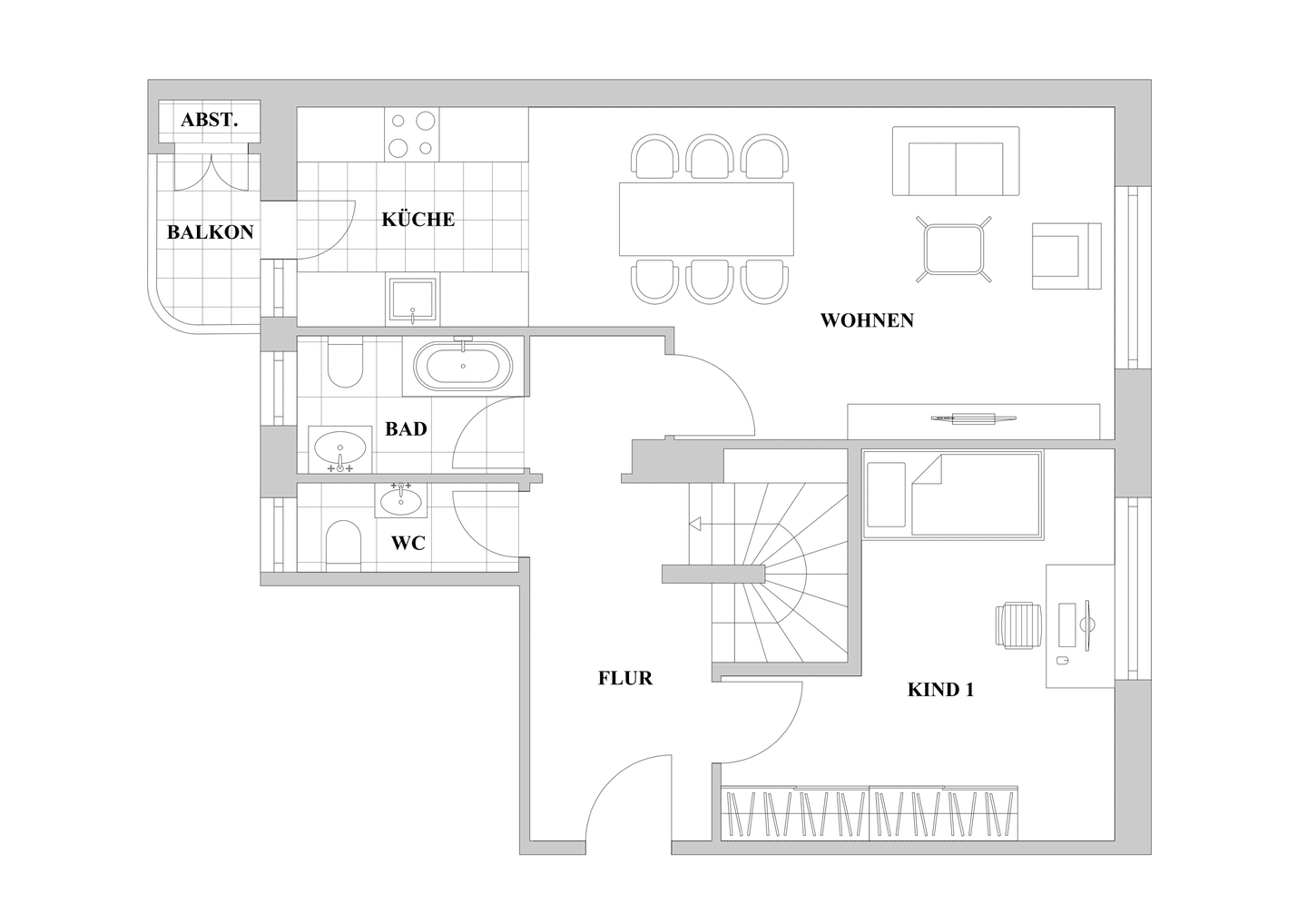 CARLSTADT - Legen Sie direkt los - Ausbauprojekt mit Baugenehmigung für exklusive Maisonettewohnung – Düsseldorf – Vorschaubild 9