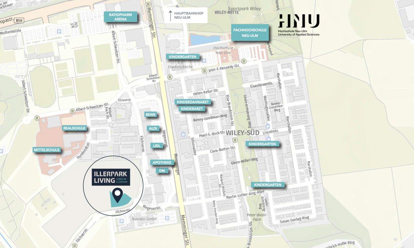 4-Zi. - Eigentumswohnung im ILLERPARK mit Loggia | 96,9 m² | Erstbezug (1.1.2) – Neu-Ulm – Vorschaubild 9