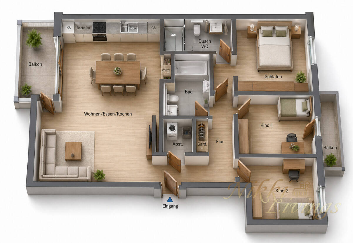 Moderne 4-Zimmer-Wohnung in Neuperlach! – München – Vorschaubild 2