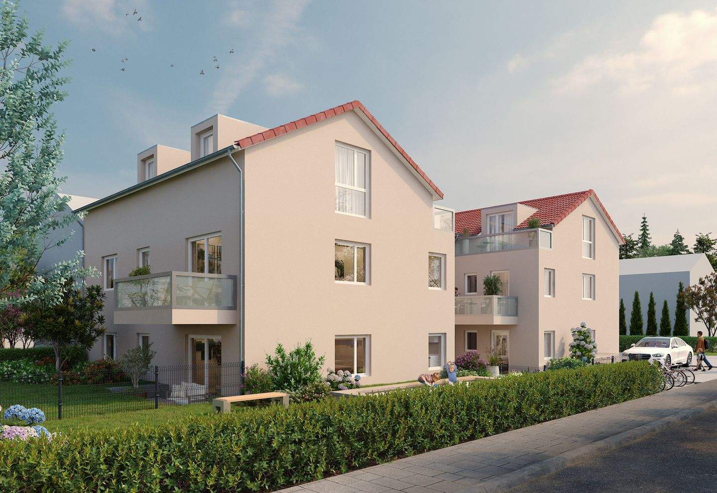 Barrierefreie 3-Zimmer-Neubauwohnung mit Terrasse u. eigenem Garten - ruhig wohnen in Regensburg