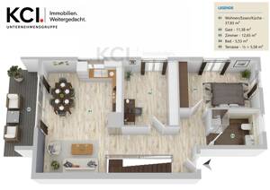 3-5 Zimmer-Wohnung mit separatem Privatbereich im Untergeschoss und großer Terrasse – 34128 Kassel – Vorschaubild 3