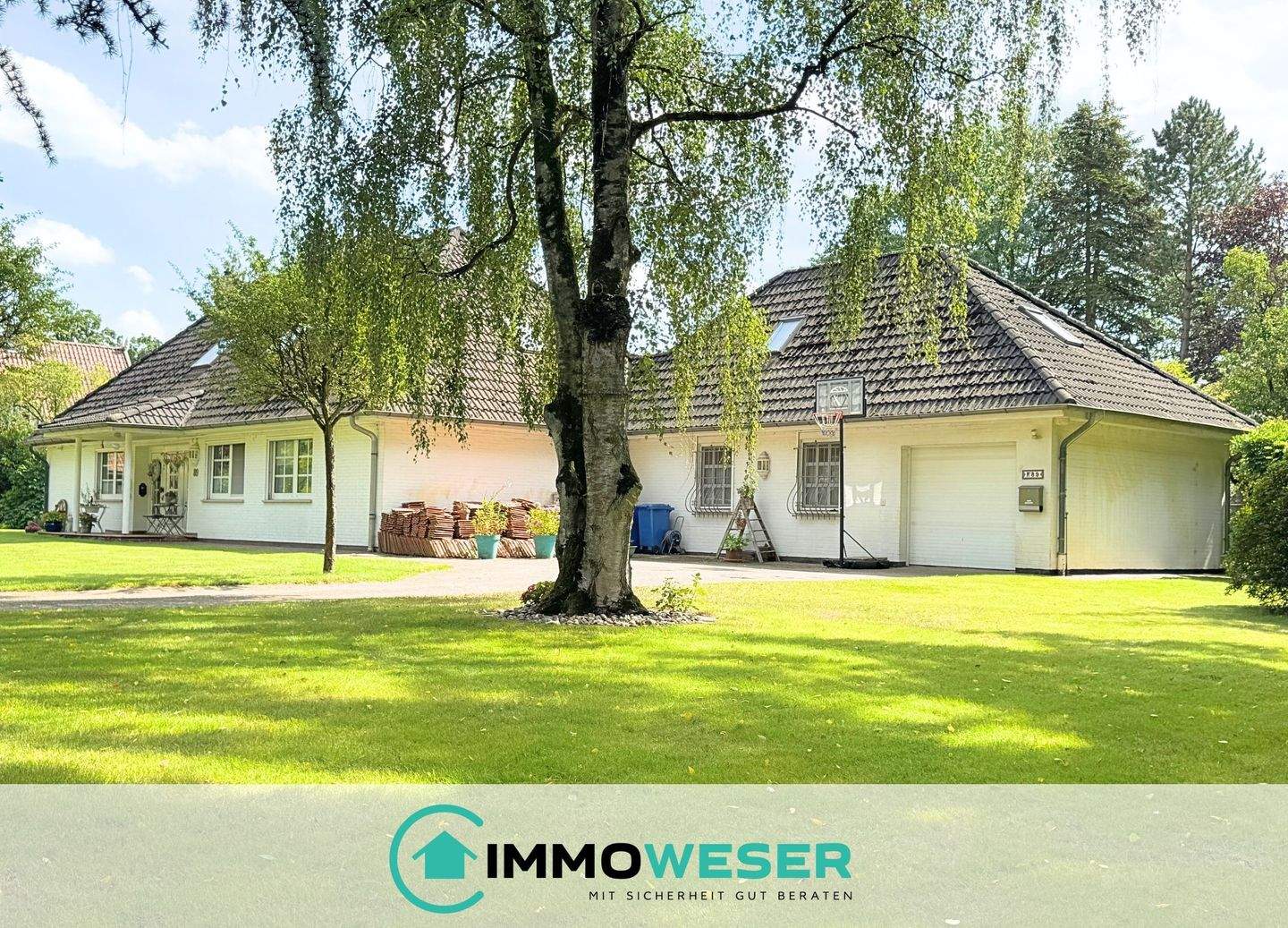 Exklusives Wohnanwesen mit Gästehaus in privilegierter Waldrandlage – Thedinghausen – Bild 1 von 9