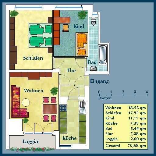 Wohn(t)raum: weitläufige 3-Zimmer-Wohnung