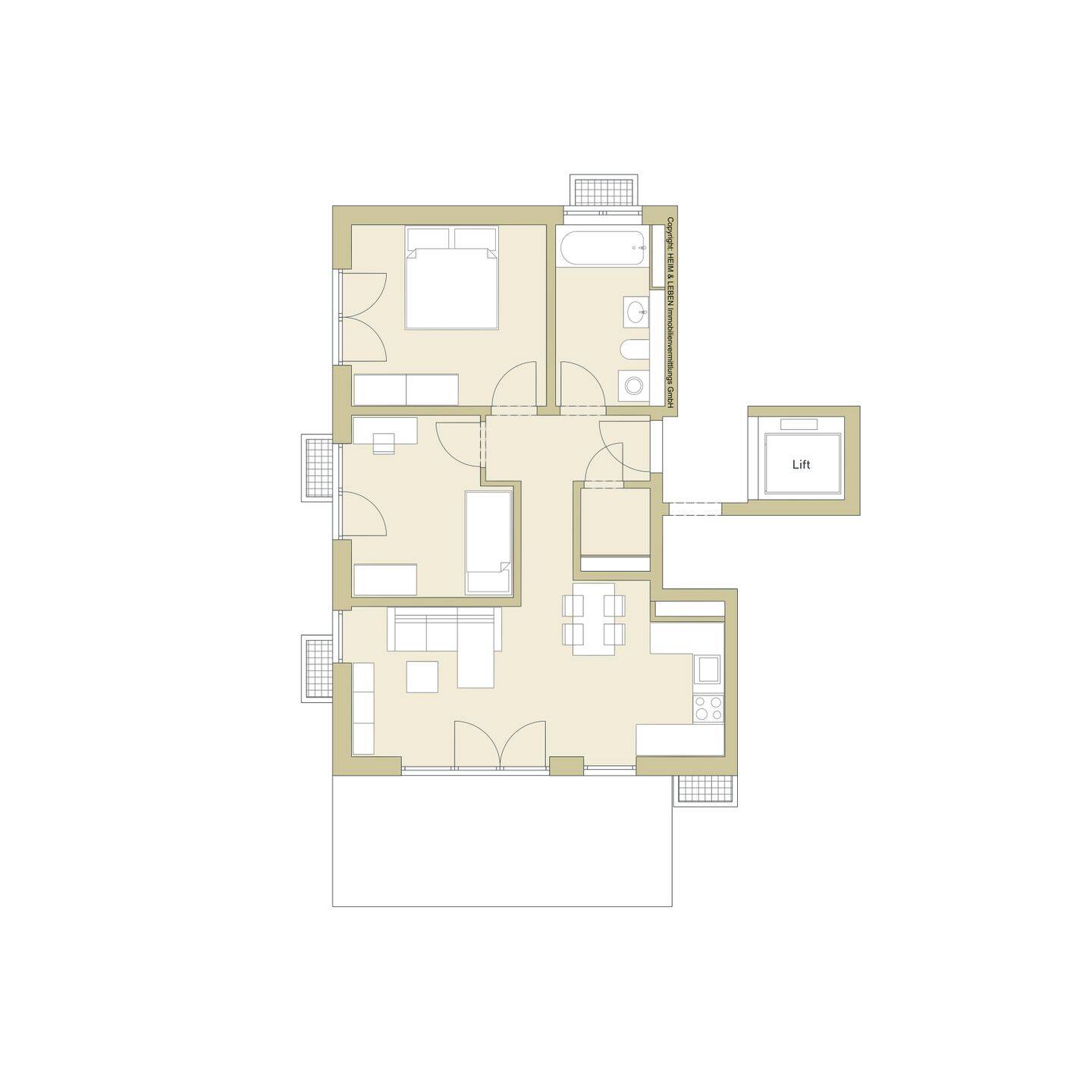 Whg 1 - Wohnensemble "Gipfelglück" - 3-Zimmer-Gartenwohnung – München – Vorschaubild 4
