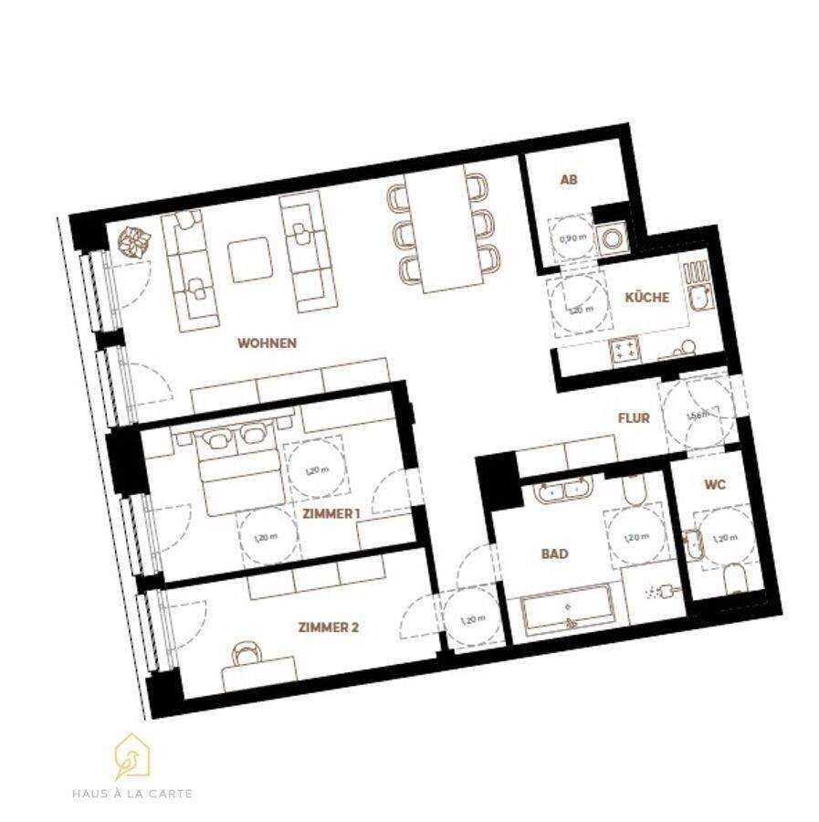 Erstbezug: Großzügige 3-Zimmer-Wohnung im Erdgeschoss einer denkmalgeschützten Fabrik