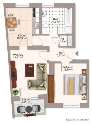 Gemütliche 2-Zimmer-Wohnung in bester Lage von Stadtfeld Ost! – 39108 Magdeburg – Vorschaubild 9