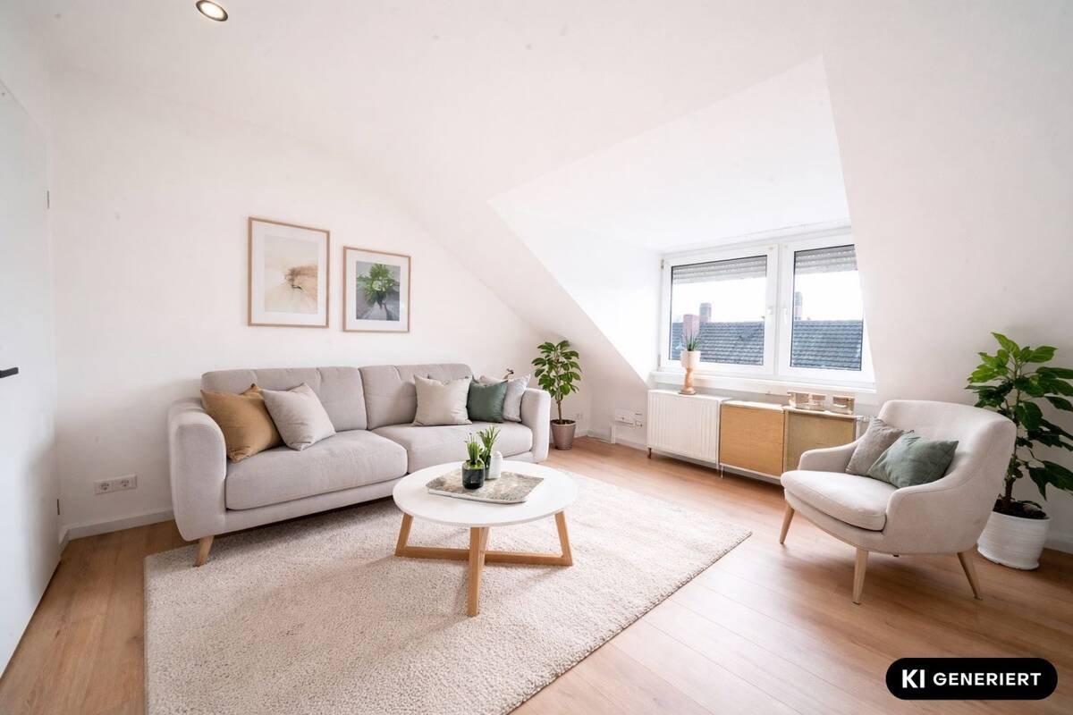 Frisch kernsanierte, lichtdurchflutete 2-Zimmer-Dachgeschosswohnung mit Balkon – 67061 Ludwigshafen am Rhein – Bild 1 von 9