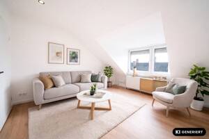 Frisch kernsanierte, lichtdurchflutete 2-Zimmer-Dachgeschosswohnung mit Balkon