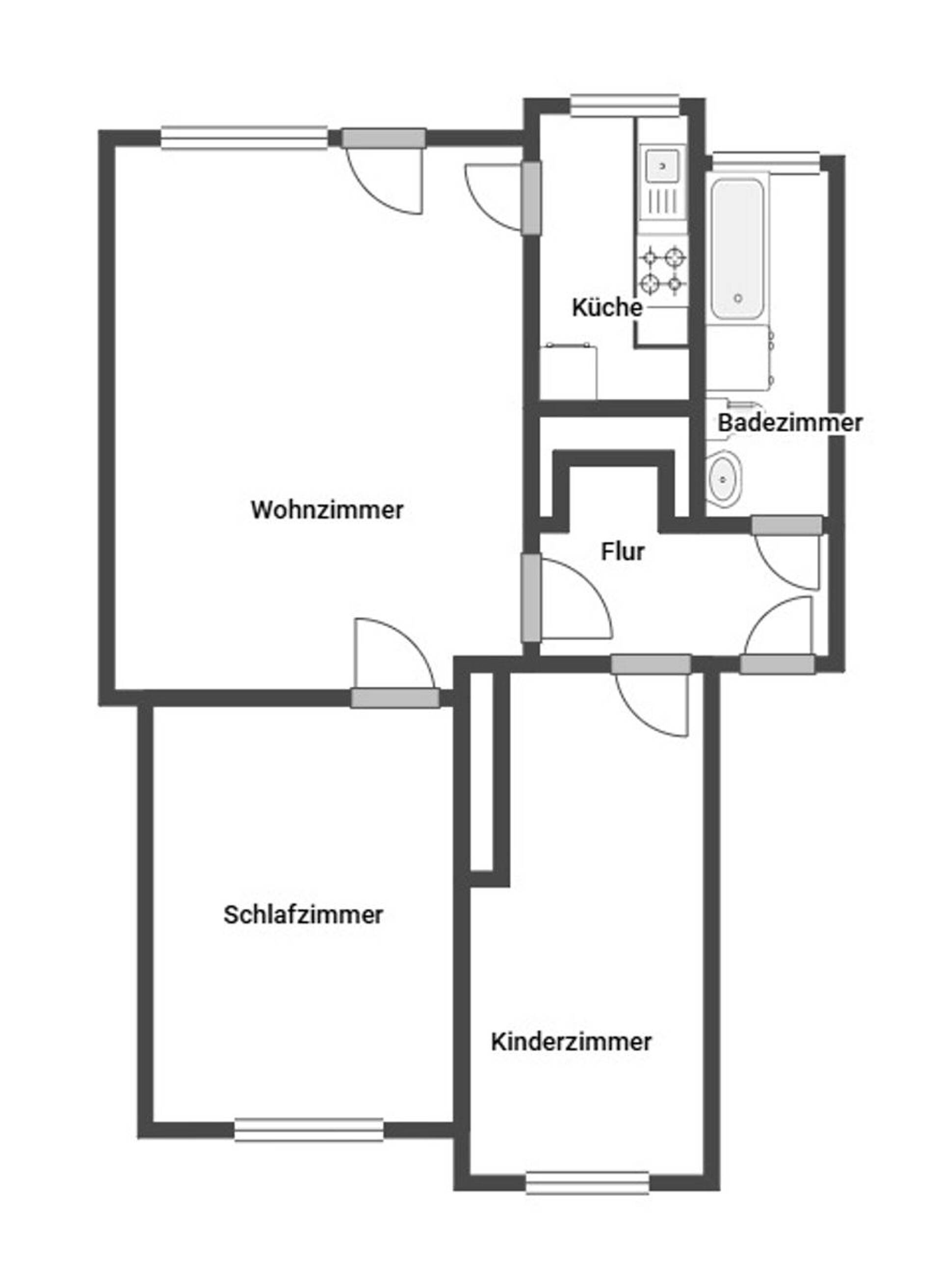 Etagenwohnung in 31135 Hildesheim mit 65 m² kaufen