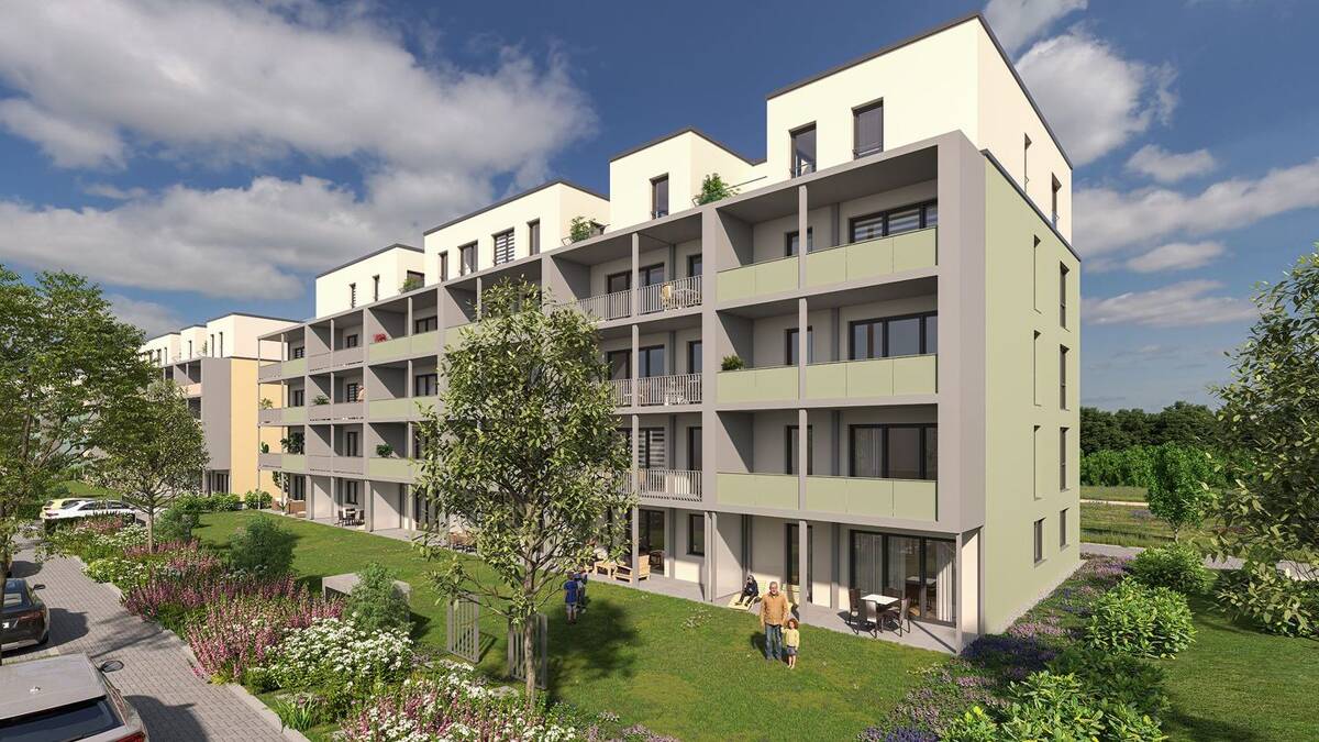 2 Zimmer 3.OG ETW mit Garten (KfW55) - Typ "Andante" – 63225 Langen – Bild 1 von 9