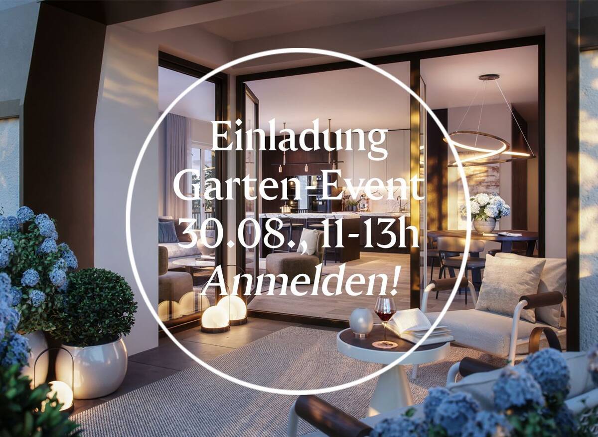 GARTEN-EVENT AM 30.08. * Hochwertige Neubauwohnung mit Blick ins Grüne – 22607 Hamburg – Bild 1 von 9
