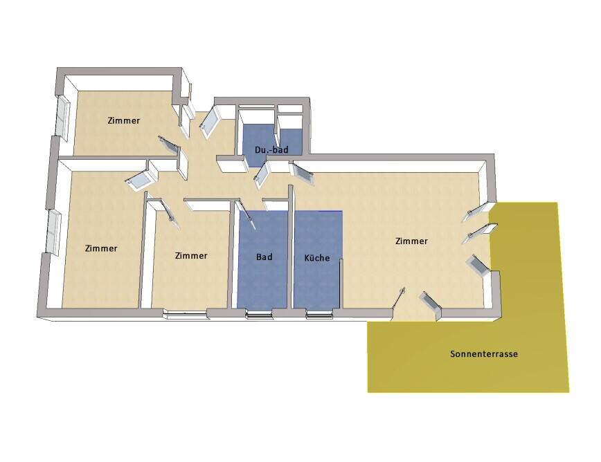 IMMOBERLIN.DE - Sehr attraktive Wohnung mit Südgarten in Wohlfühllage – Berlin – Vorschaubild 5