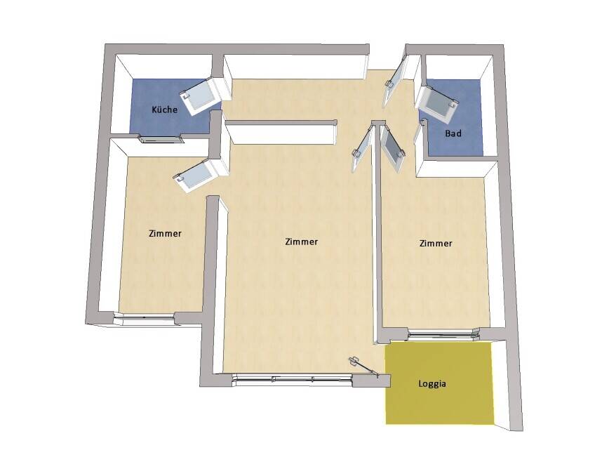 IMMOBERLIN.DE - Attraktive Wohnung mit Loggia & Pkw-Stellplatz in Lankwitz – Berlin – Vorschaubild 6