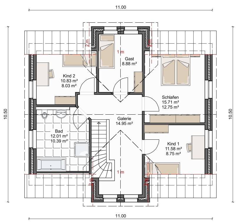Geplantes Neubauvorhaben - Kapitänshaus in rückwärtiger Lage in Quickborn – Quickborn – Vorschaubild 5