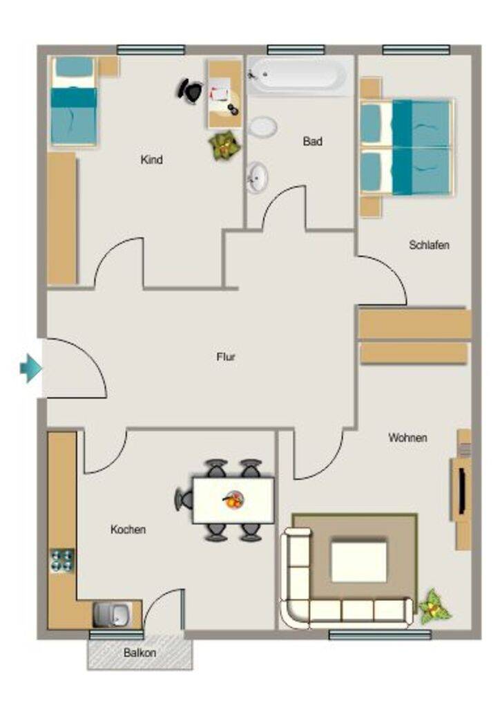 Demnächst frei! 3-Zimmer-Wohnung in Bottrop Ebel – Bottrop – Vorschaubild 3