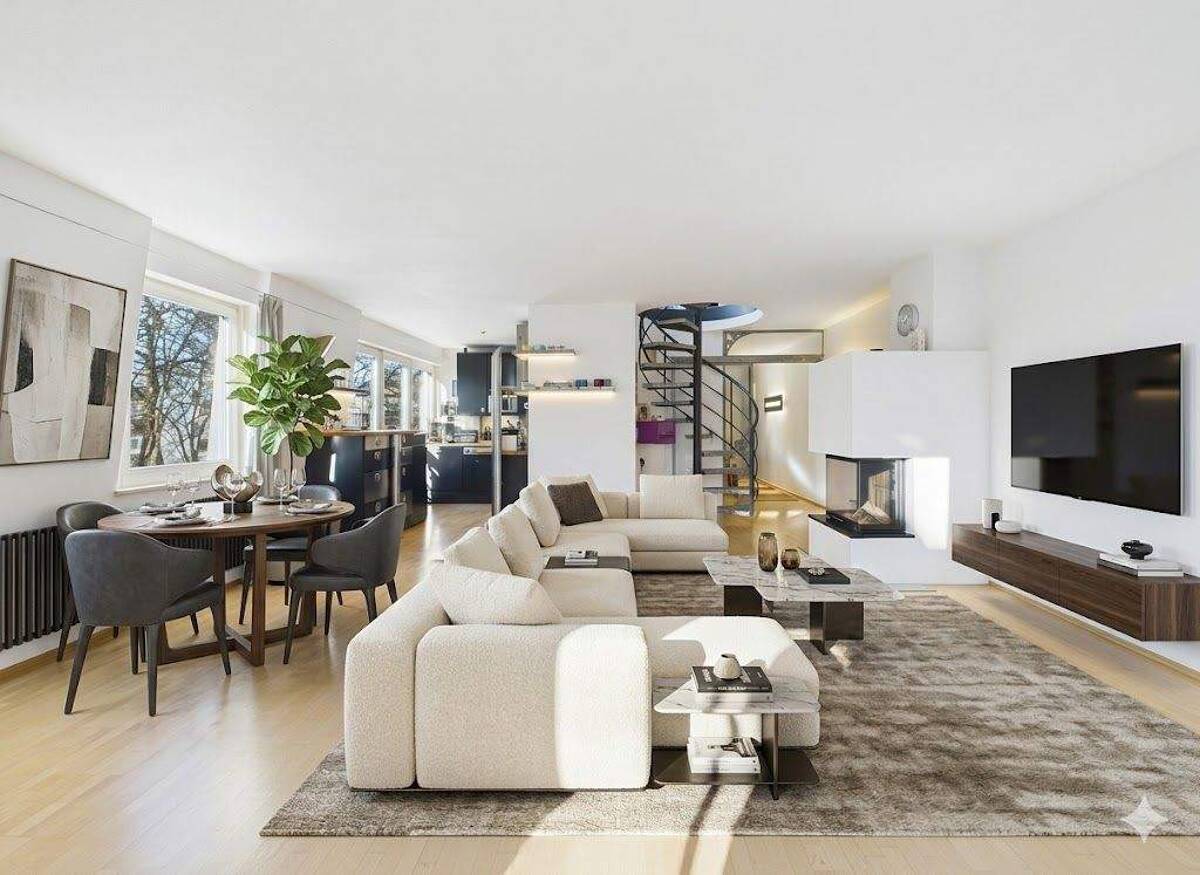 Schöne Maisonette-Dachgeschosswohnung in einem kleinen Mehrfamilienhaus mit nur 6 Einheiten in Solln – 81479 München – Bild 1 von 9