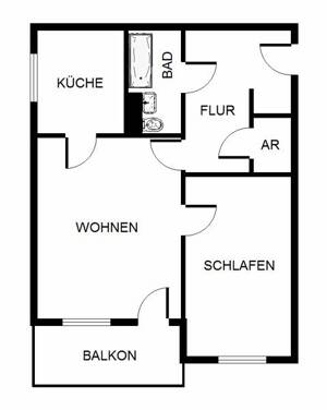 Willkommen Zuhause: interessante 2-Zimmer-Wohnung (WBS) – 44339 Dortmund – Vorschaubild 3