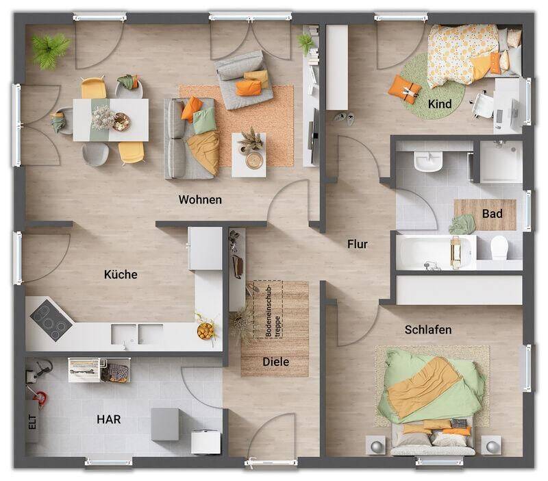 "Modernes Wohnen: Ihr Bungalow mit Bauplatz und Top-Ausstattung" – Monsheim – Vorschaubild 2