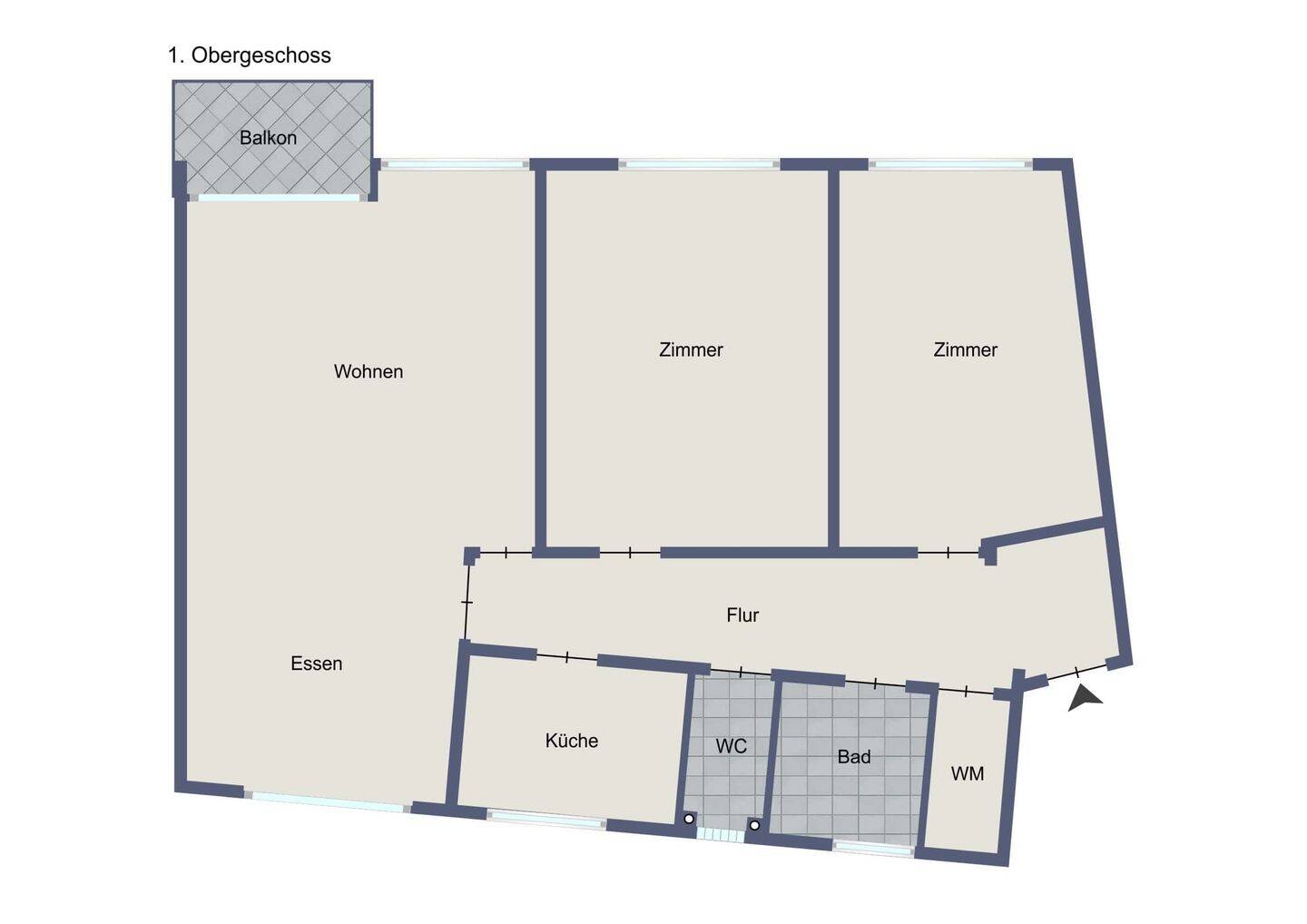 Freie 3-Zi.-Wohnung mit kleinem Balkon in attraktiver Lage, renovierungsbedürftig, TG-Stellplatz – Stuttgart – Vorschaubild 3