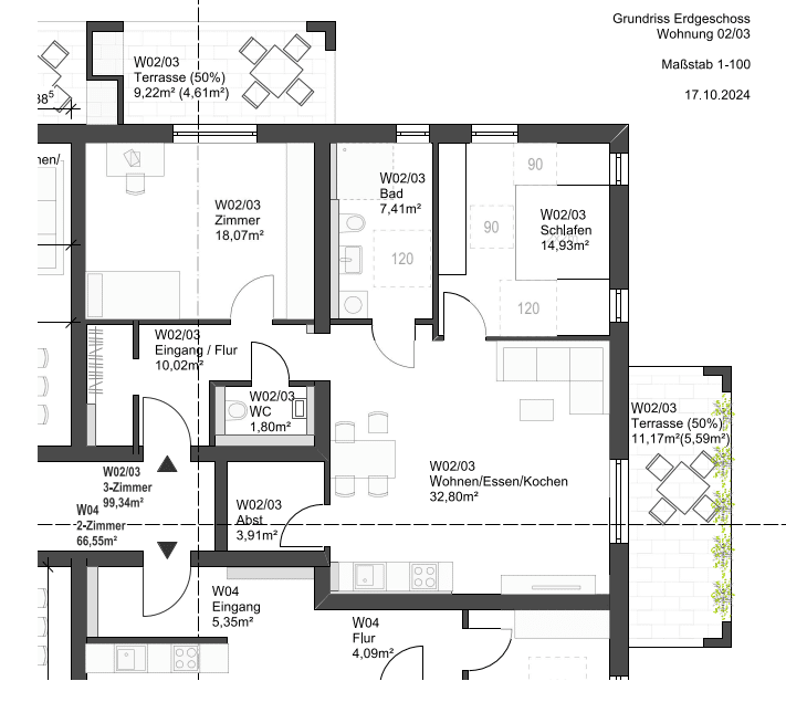 2 Zimmer mit Option 3 Zimmer und großem Privatgarten – Ulm – Vorschaubild 6