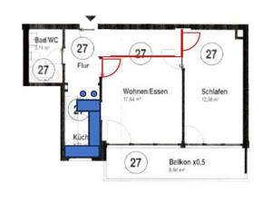 VORANKÜNDIGUNG! *2 ZKB Wohnung* ERSTBEZUG NACH SANIERUNG! WG GEEIGNETER UMBAU! Hochwertig saniert – 81243 München – Vorschaubild 5