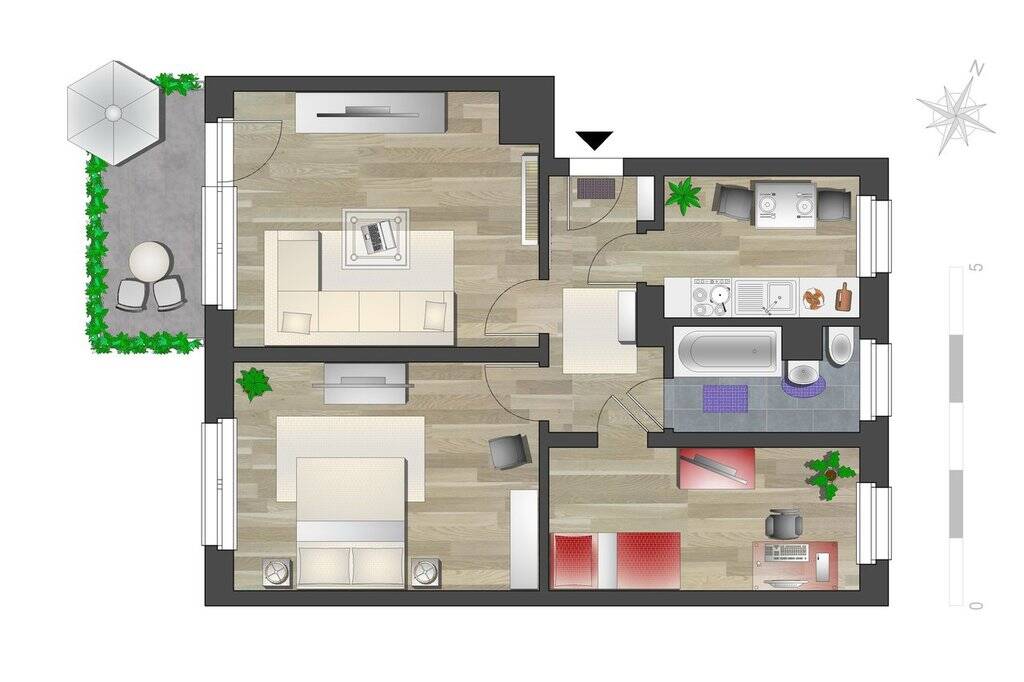 Hier lädt ein großer Balkon zum gemeinsamen Verweilen ein – Chemnitz – Vorschaubild 5