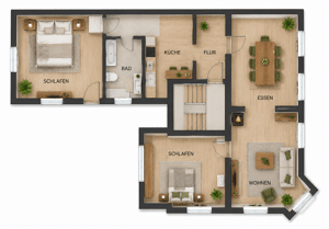 Erstbezug nach Sanierung – Großzügige 4-Zimmer-Altbauwohnung mit Kamin und Wärmepumpe – 47198 Duisburg – Vorschaubild 2