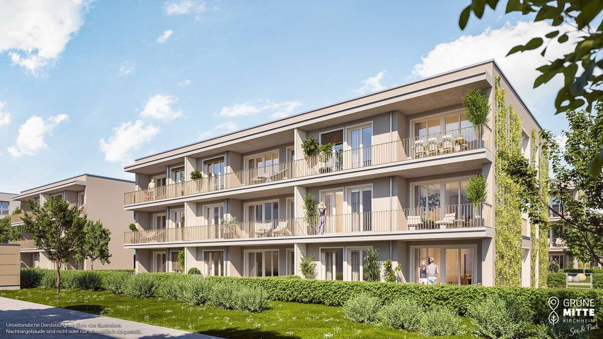 Platz für die Familie: 4-Zi.-Eckwhg. mit 2 Bädern, offener Küche u. Südbalkon – 85551 Kirchheim bei München – Bild 1 von 8