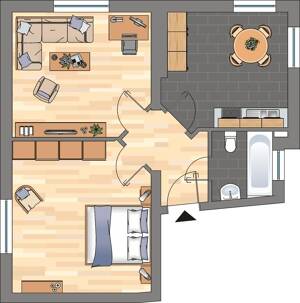 Gemütliche 2-Zimmer-Altbauwohnung in Kiel 55,98 m² auf der 1. Etage rechts – 24143 Kiel – Vorschaubild 7