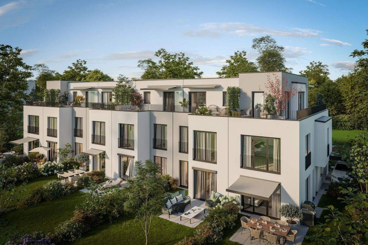 Effizienzhaus 55/KfW 55-Stilvolles Dachterrassen-Eckhaus mit Süd-West-Ausrichtung in Ramersdorf (H1) – 81549 München – Bild 1 von 8