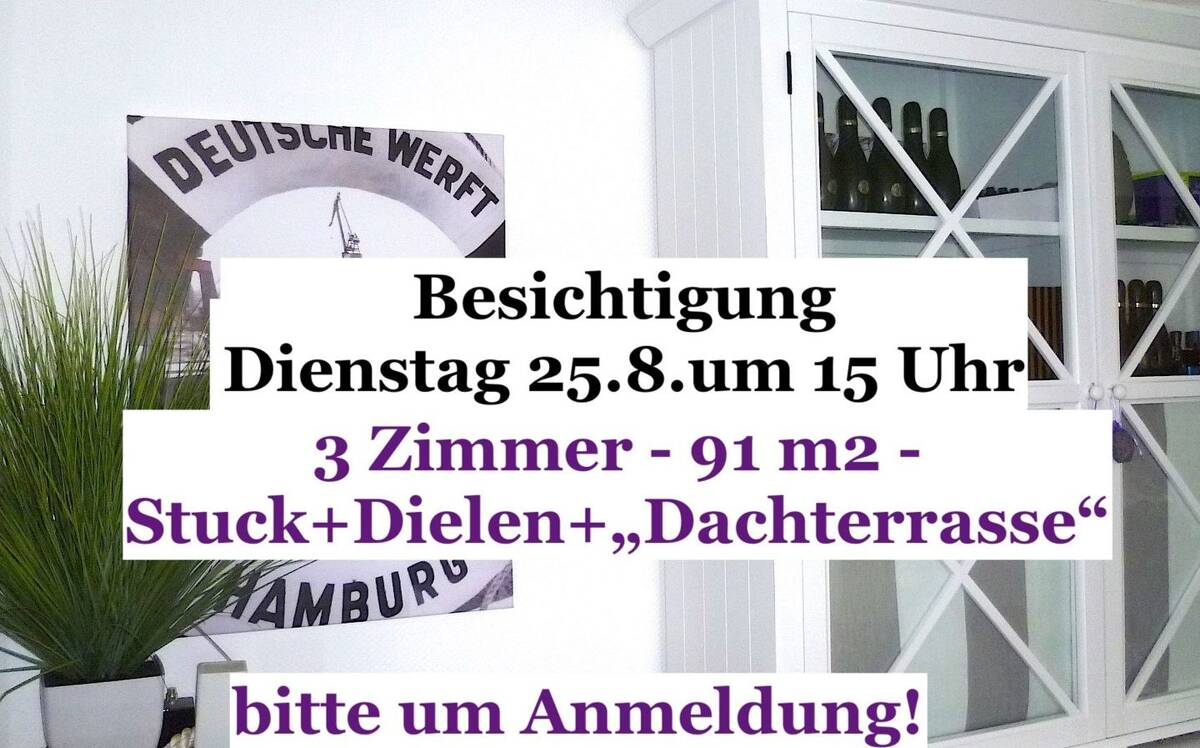 ELBE nur ein paar Schritte - sehr großer Balkon - 3 Salons - Wohnküche und exquisites Ambiente in Altbauperle direkt am Hafen – 20359 Hamburg – Bild 1 von 9