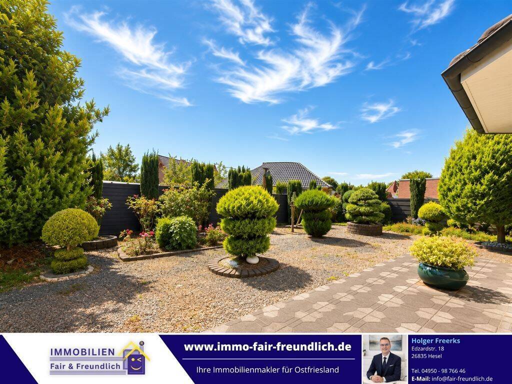 Exklusiver Bungalow Baujahr 2001 - Komfortables Wohnen mit Sommergarten und Garage in Hesel – Hesel – Vorschaubild 7