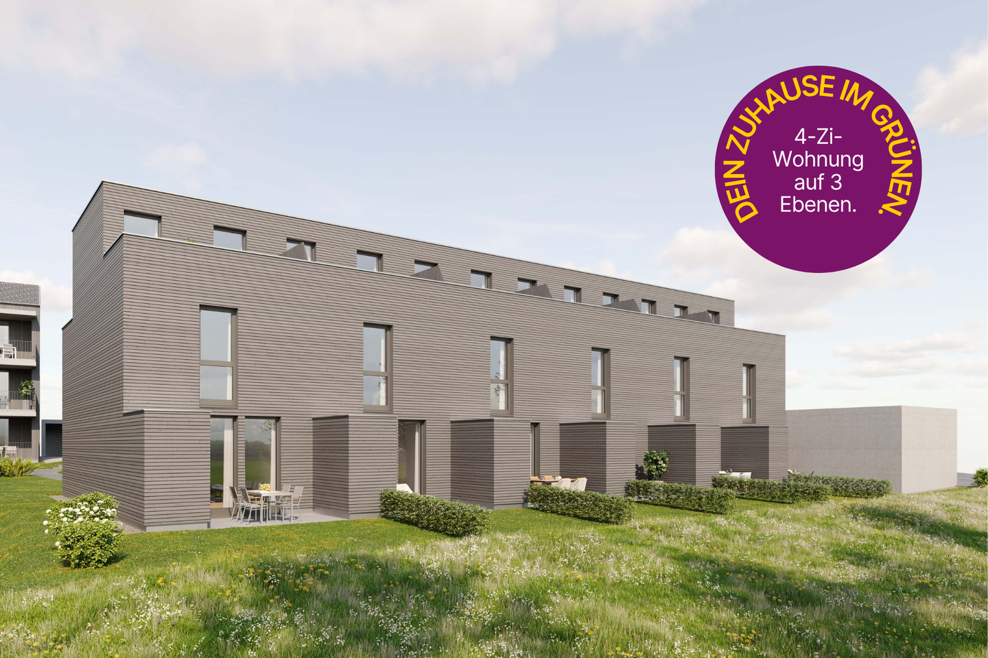 Mehr Platz in Bodenseenähe: Neubau-Townhouse mit Garten & Dachterrasse – Opfenbach – Bild 1 von 9