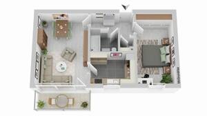 Mainz-Finthen/Katzenberg 2ZKB+Balkon ca. 58 m² 1.OG + Keller + TG-Platz, gut vermietet