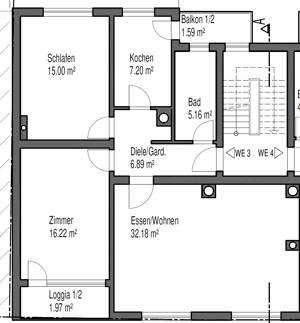 Top-Lage: 3-Zimmer-Wohnung mit Option auf 2 Wohnungen – 68165 Mannheim – Vorschaubild 5