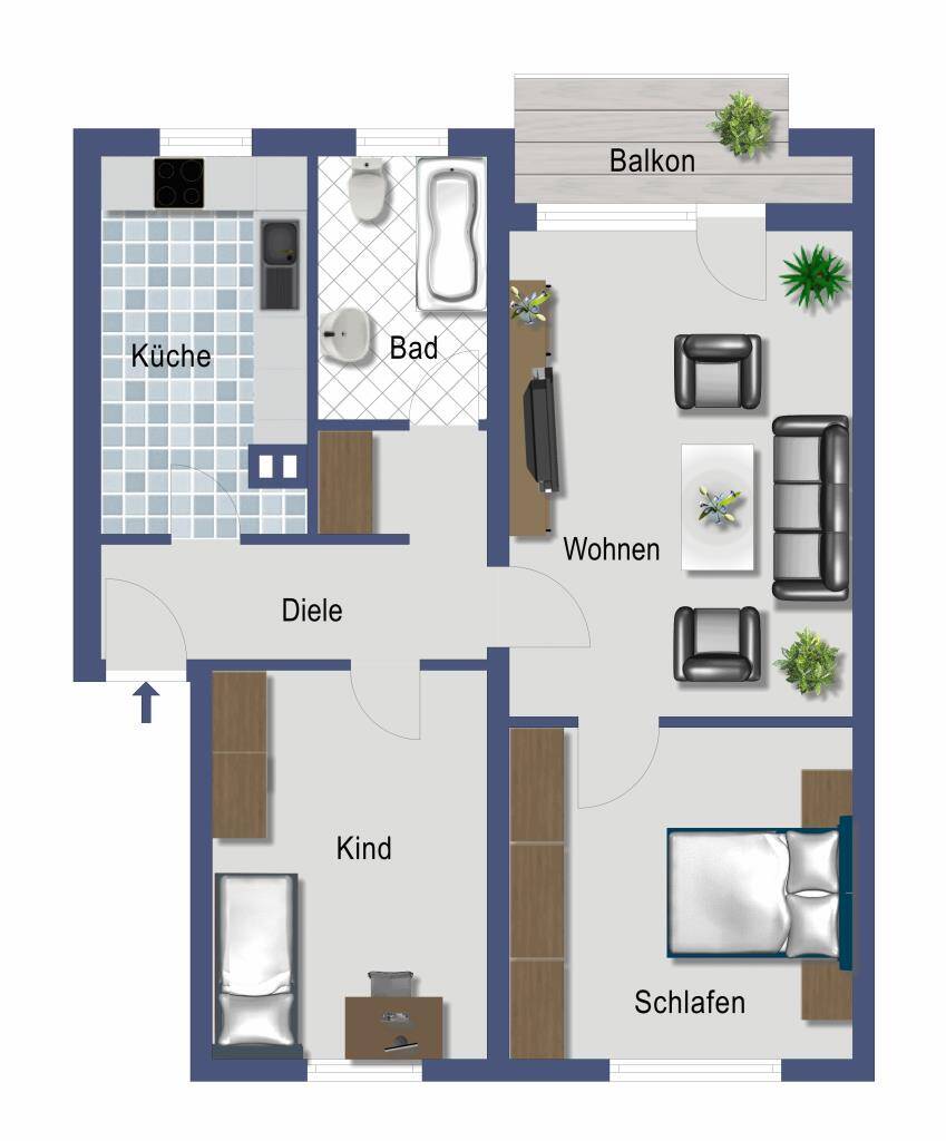 --- Sonderaktion --- 3-Zimmer-Erdgeschoss-Wohnung in der Südstadt! – Grevenbroich – Vorschaubild 2