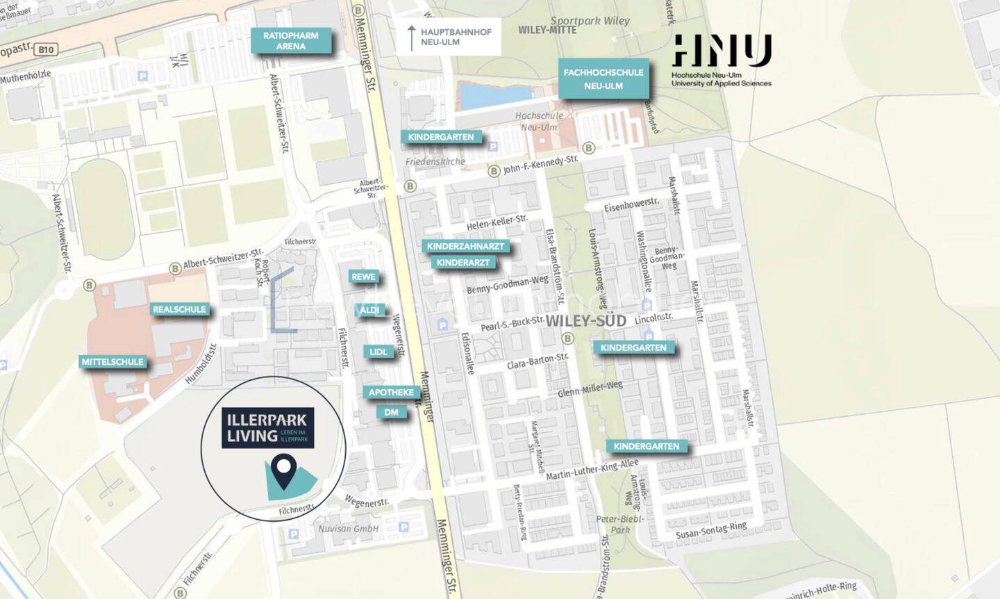 2-Zi. - Eigentumswohnung im ILLERPARK mit Loggia | 65,2 m² | Erstbezug (1.3.1) – Neu-Ulm – Vorschaubild 7