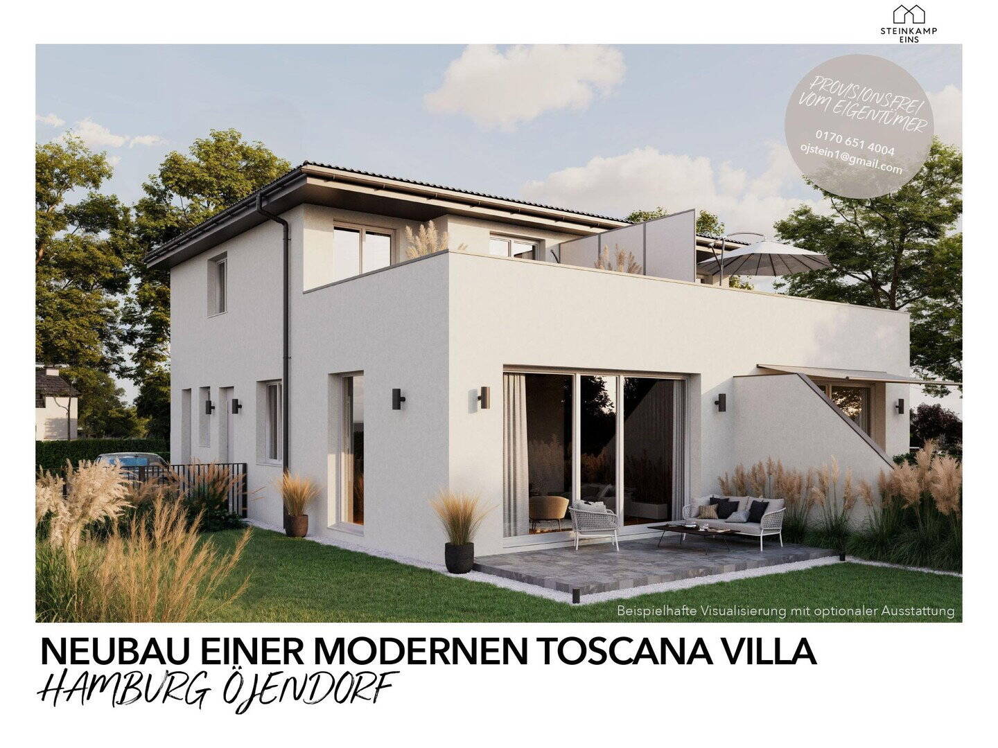Neubau DHH Toskana HH-Öjendorf · Bezug 07/2026 · EK: A+ · Massivbau · Provisionsfrei · nur 1 Einheit – Hamburg – Bild 1 von 9