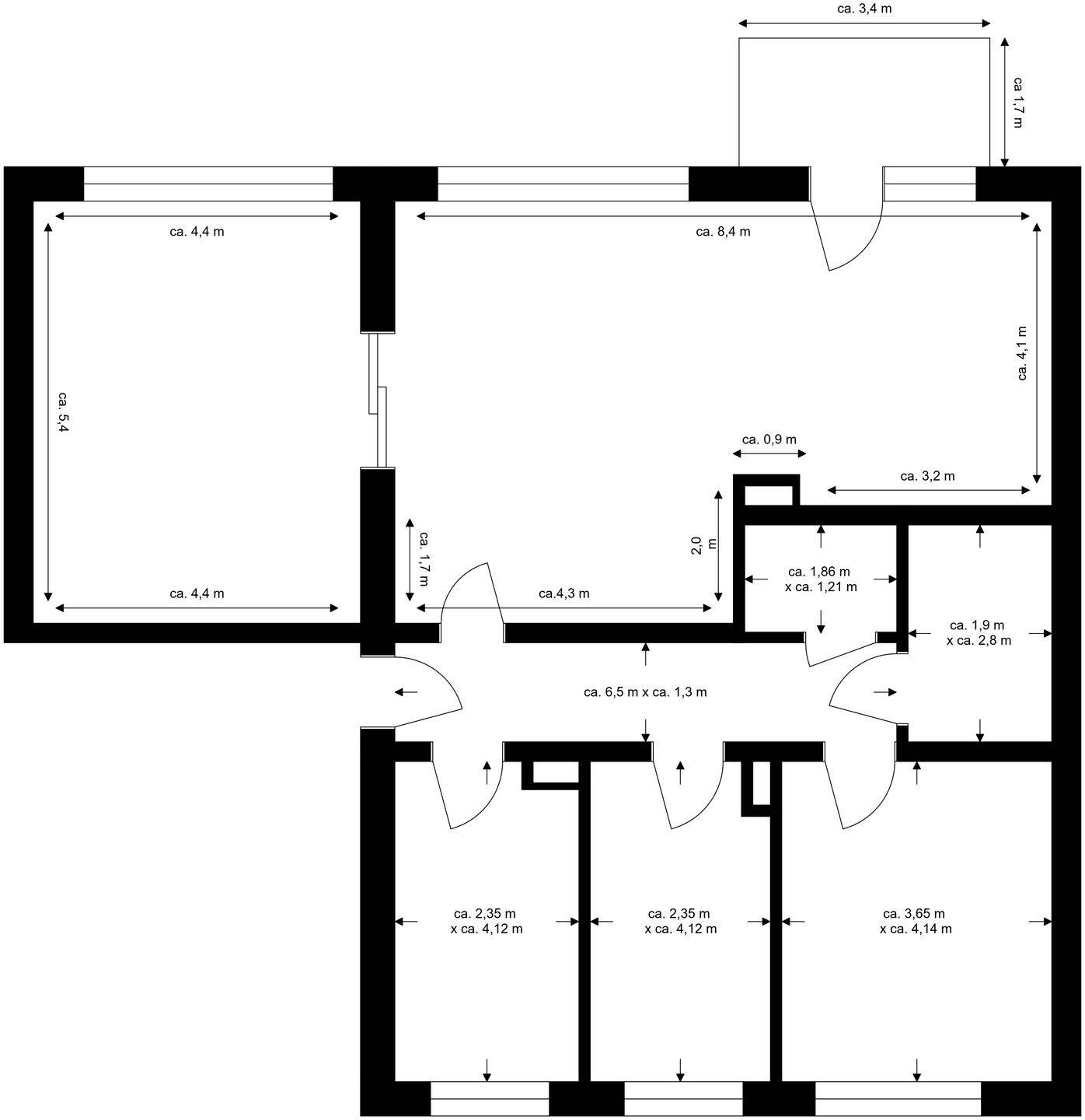 5‑Zimmer‑Wohnung am Stadtpark Nürnberg | 2022 kernsaniert | 117 m² | provisionsfrei