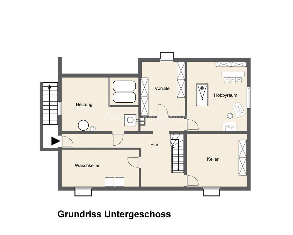 Freistehender Einfamilien-Bungalow mit traumhaftem Garten in ruhiger Ortsrandlage – Bergisch Gladbach – Vorschaubild 2