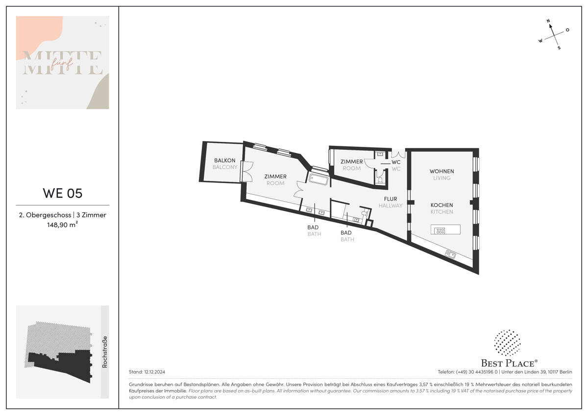 Clean chic trifft Gründerzeit-Charme: Saniertes 4-Zimmer-Juwel mit Balkon – Berlin – Vorschaubild 3